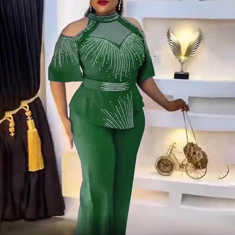 2 Piece Set Plus Size Women Party Clothes African Dashiki Ankara Outfits 2022 Summer Fashion Sequin Tops Pants Trousers Suits
2 Piece Set Plus Size Women Party Clothes African Dashiki Ankara Outfits 2022 Summer Fashion Sequin Tops Pants Trousers Suits