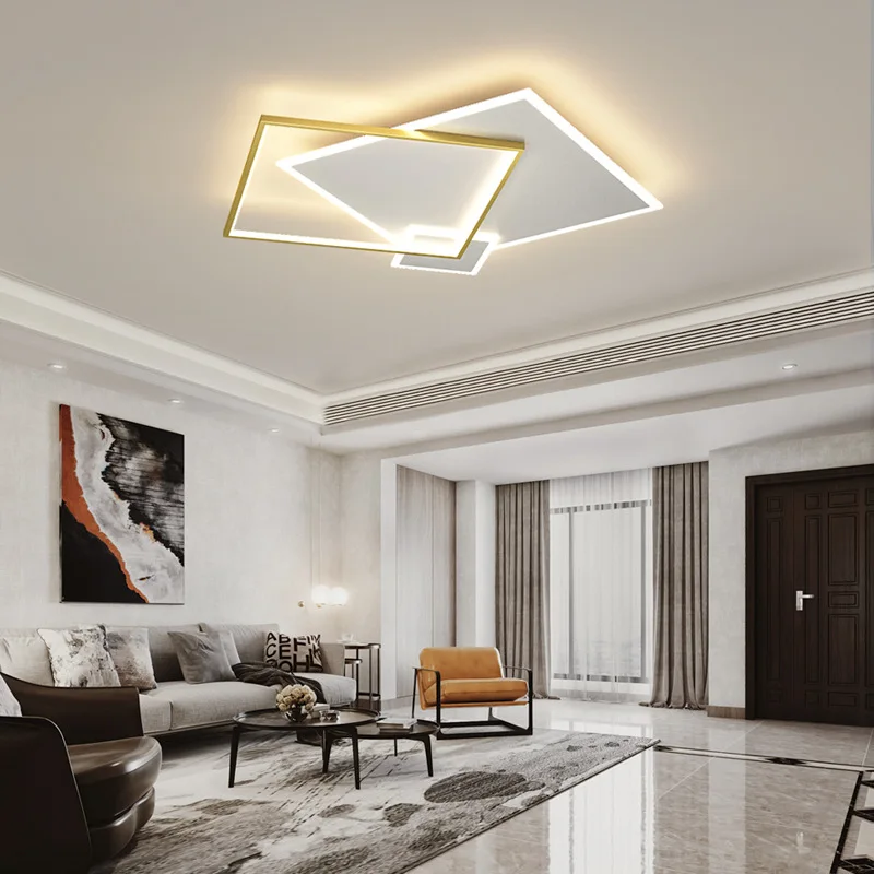 Led modern ceiling light, square RC dimmable living room lamp, for bedroom living room corridor office study room 
Led modern ceiling light, square RC dimmable living room lamp, for bedroom living room corridor office study room