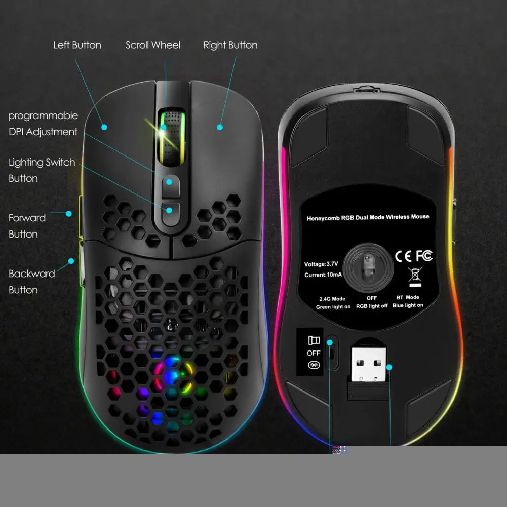 Computer Mouse Rechargeable Bluetooth-compatible Mouse 2.4G 6 Buttons Computer Wireless Mouse
Computer Mouse Rechargeable Bluetooth-compatible Mouse 2.4G 6 Buttons Computer Wireless Mouse