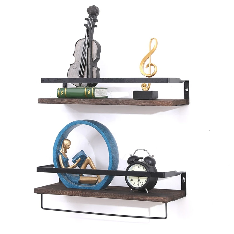 2 Pack Wall Shelf Set Metal Wood Rustic Floating Storage Kitchen Bathroom Towel Rack
2 Pack Wall Shelf Set Metal Wood Rustic Floating Storage Kitchen Bathroom Towel Rack