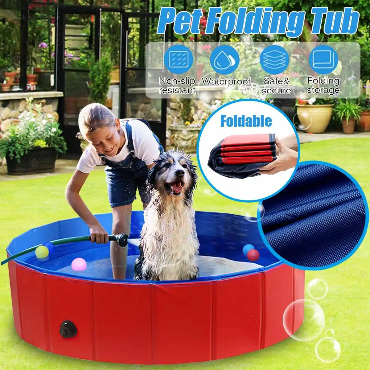 Foldable Dog Swimming Pool Pet SPA Portable PVC Bathing Tub Kids Indoor Outdoor Wash Bathtub Collapsible for Large Dogs
Foldable Dog Swimming Pool Pet SPA Portable PVC Bathing Tub Kids Indoor Outdoor Wash Bathtub Collapsible for Large Dogs