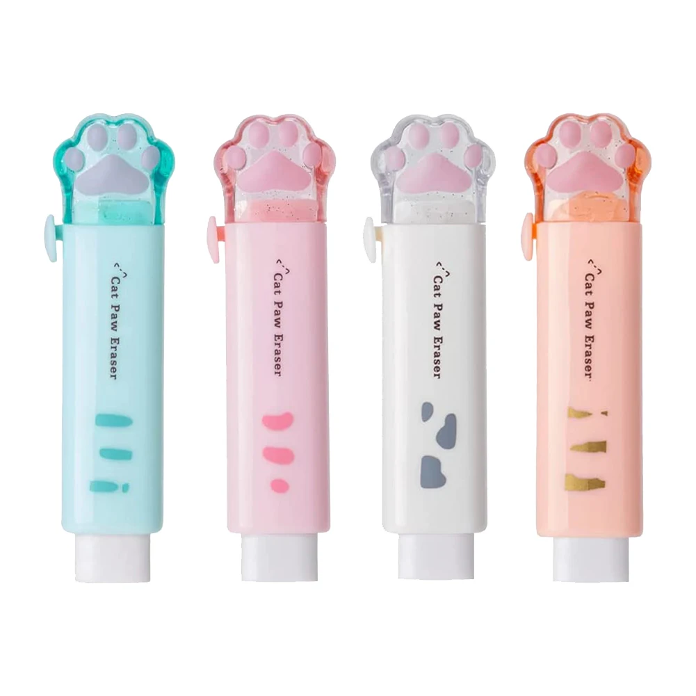 4 PCS Kawaii Push-Pull Design Cat'S Claw Eraser Portable Rubber Eraser Children'S School Office Supplies
4 PCS Kawaii Push-Pull Design Cat'S Claw Eraser Portable Rubber Eraser Children'S School Office Supplies