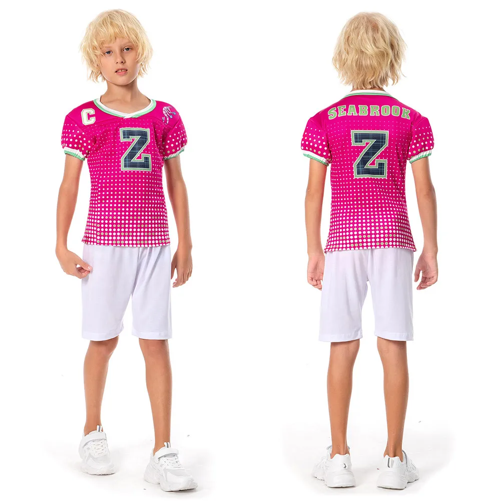

Kids Children Zombies 3 Zed T-shirt Cosplay Costume Outfits Halloween Carnival Suit