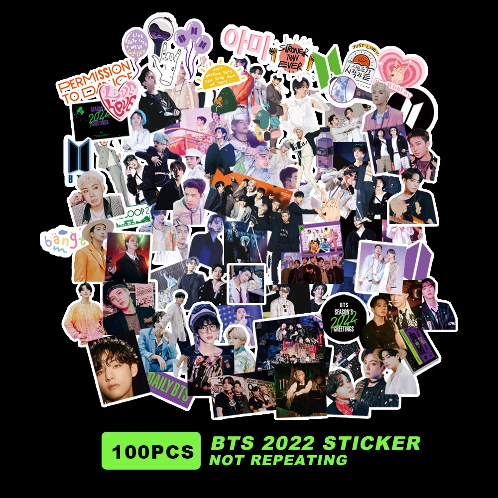 100Pcs/Set Wholesale Kpop Bangtan Boys Stickers New Team Stickers For Refrigerator Helmet Car DIY Gift Fans Collection
100Pcs/Set Wholesale Kpop Bangtan Boys Stickers New Team Stickers For Refrigerator Helmet Car DIY Gift Fans Collection