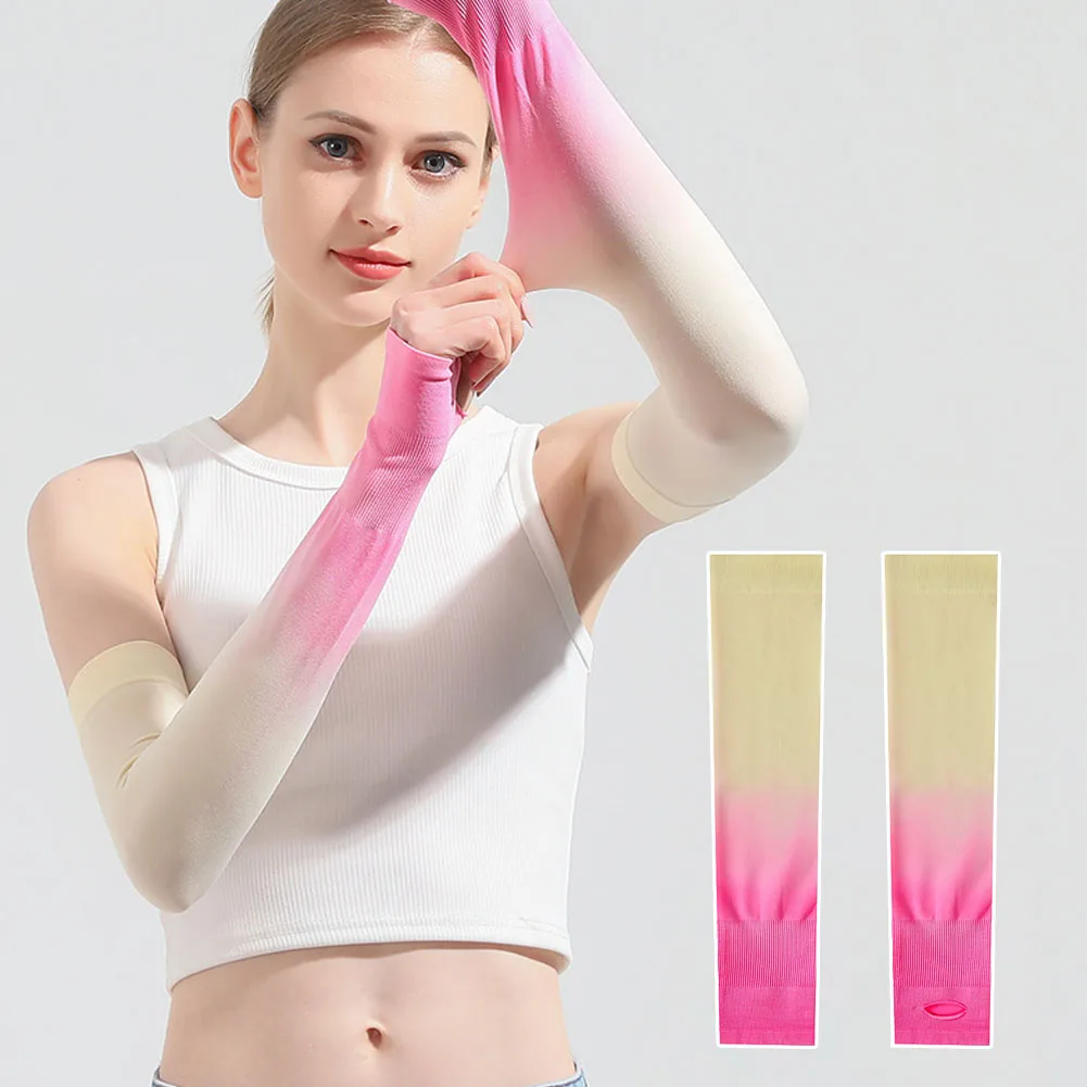 1Pair Gradient Ice Sleeve Sunscreen Arm Sleeves Arm Guard Ice Silk Covers Oversleeve UV Protection Cycling And Driving Women Men
1Pair Gradient Ice Sleeve Sunscreen Arm Sleeves Arm Guard Ice Silk Covers Oversleeve UV Protection Cycling And Driving Women Men