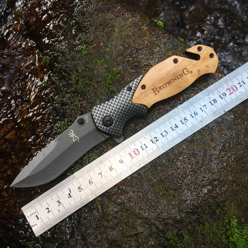 Outdoor Tactical Folding Knife Wood Handle Safety-defend Camping Survival Mini Pocket Knives Portable EDC Tool
Outdoor Tactical Folding Knife Wood Handle Safety-defend Camping Survival Mini Pocket Knives Portable EDC Tool