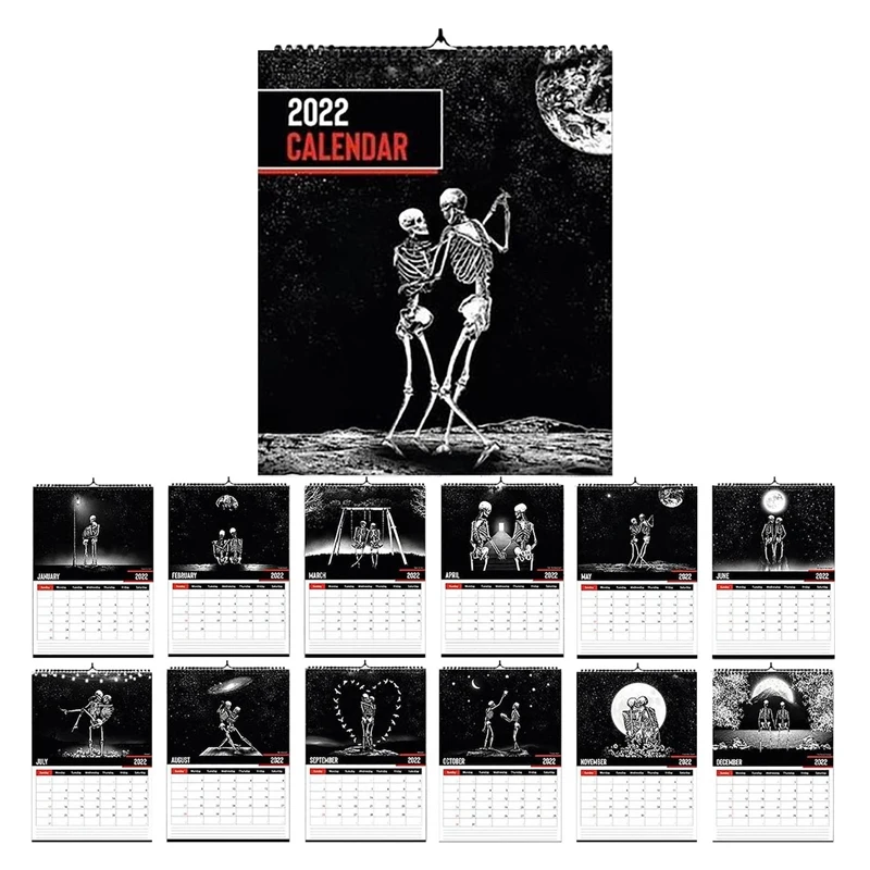 Art Wall Calendar Skeleton Couple Romantic Calendar New Gothic Art Wall Calendar Creative Calendar Office Decoration
Art Wall Calendar Skeleton Couple Romantic Calendar New Gothic Art Wall Calendar Creative Calendar Office Decoration