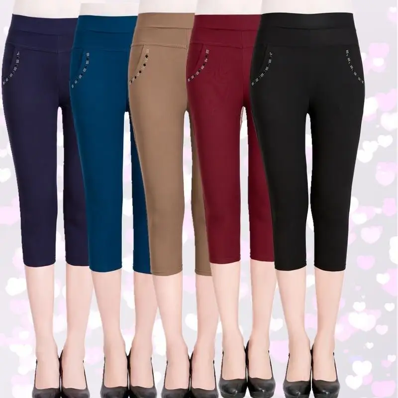 High Waist Middle Aged Elderly Women's Pants Women Calf-length Leggings Stretch Trousers New Elastic High Waist Casual Pants Z52
High Waist Middle Aged Elderly Women's Pants Women Calf-length Leggings Stretch Trousers New Elastic High Waist Casual Pants Z52