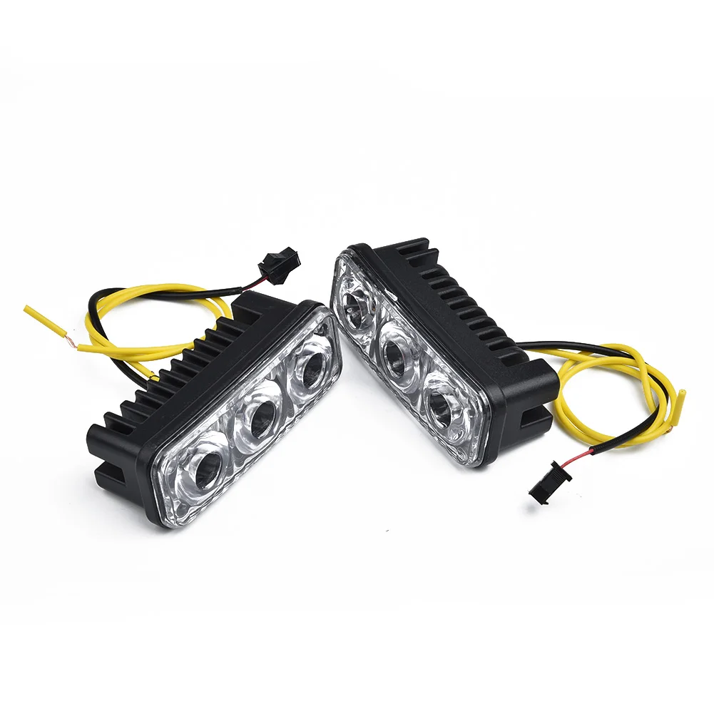 2pcs Car Daytime Running Lights 3-LED White DRL Amber Turn Signal Front Fog Lamp LED Car DRL Plastic Housing+PC Lens
2pcs Car Daytime Running Lights 3-LED White DRL Amber Turn Signal Front Fog Lamp LED Car DRL Plastic Housing+PC Lens