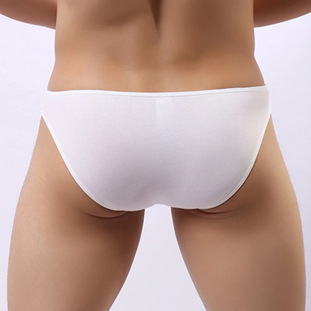 

Sexy U Convex Pouch Briefs Mens Thong Cotton Undies Low-Rise Scrotum Bulge Bikini T-Back Underpants Gay G-String