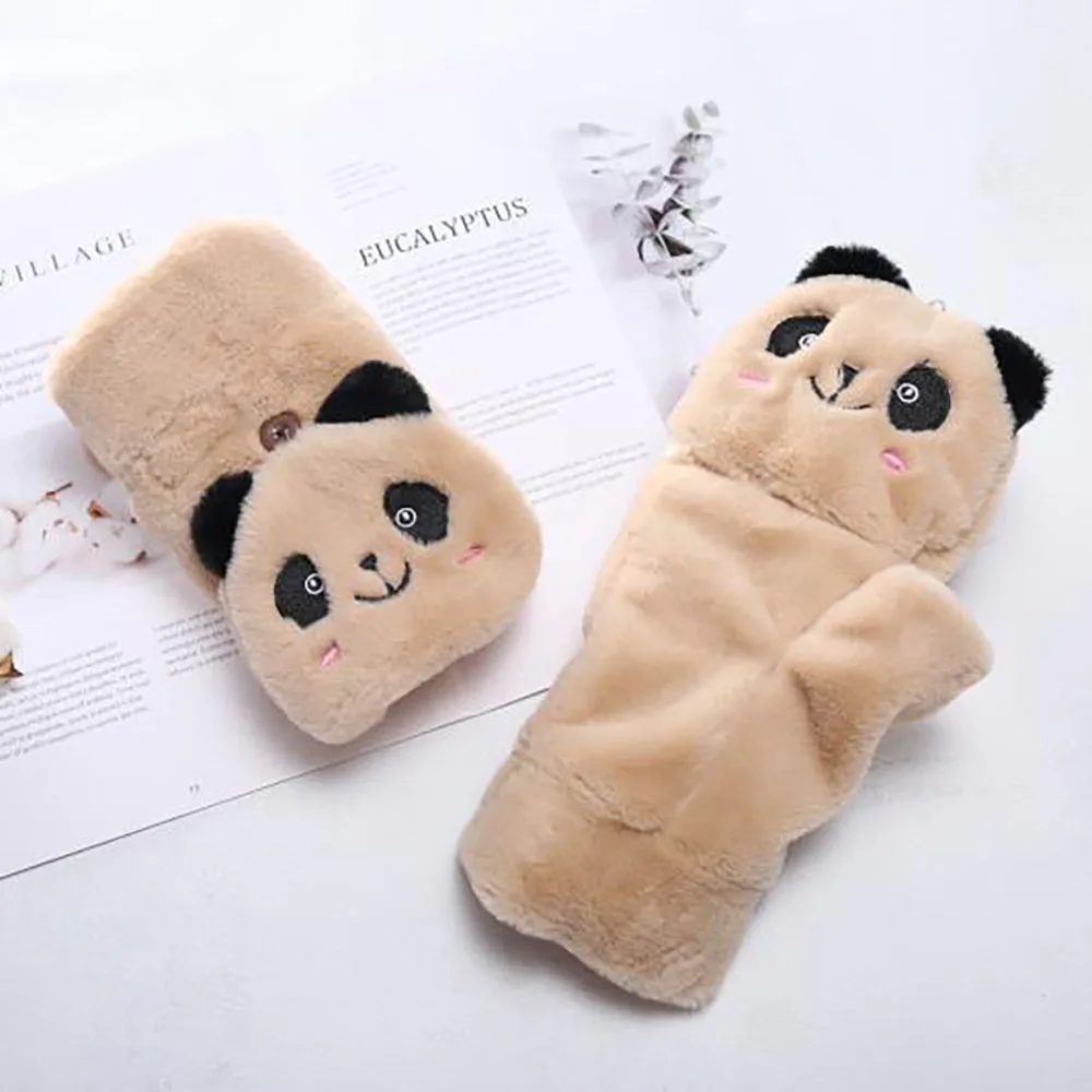 Winter Warm Female Touch Screen Glove Cartoon Panda Half Finger Flip Gloves Driving Cold Protection Gloves Adult Kids Gift
Winter Warm Female Touch Screen Glove Cartoon Panda Half Finger Flip Gloves Driving Cold Protection Gloves Adult Kids Gift