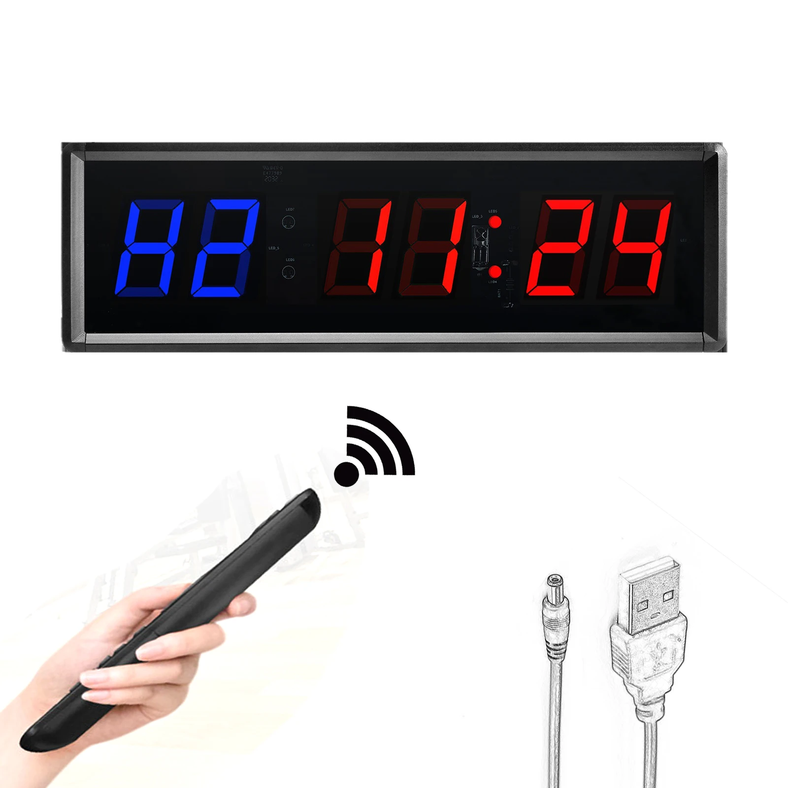Magnetic Sports Gym Timer Fitness Clock Wall Mount Clear Display For Gym Yoga Weight USB Powered Versatile Timer Modes Timer
Magnetic Sports Gym Timer Fitness Clock Wall Mount Clear Display For Gym Yoga Weight USB Powered Versatile Timer Modes Timer