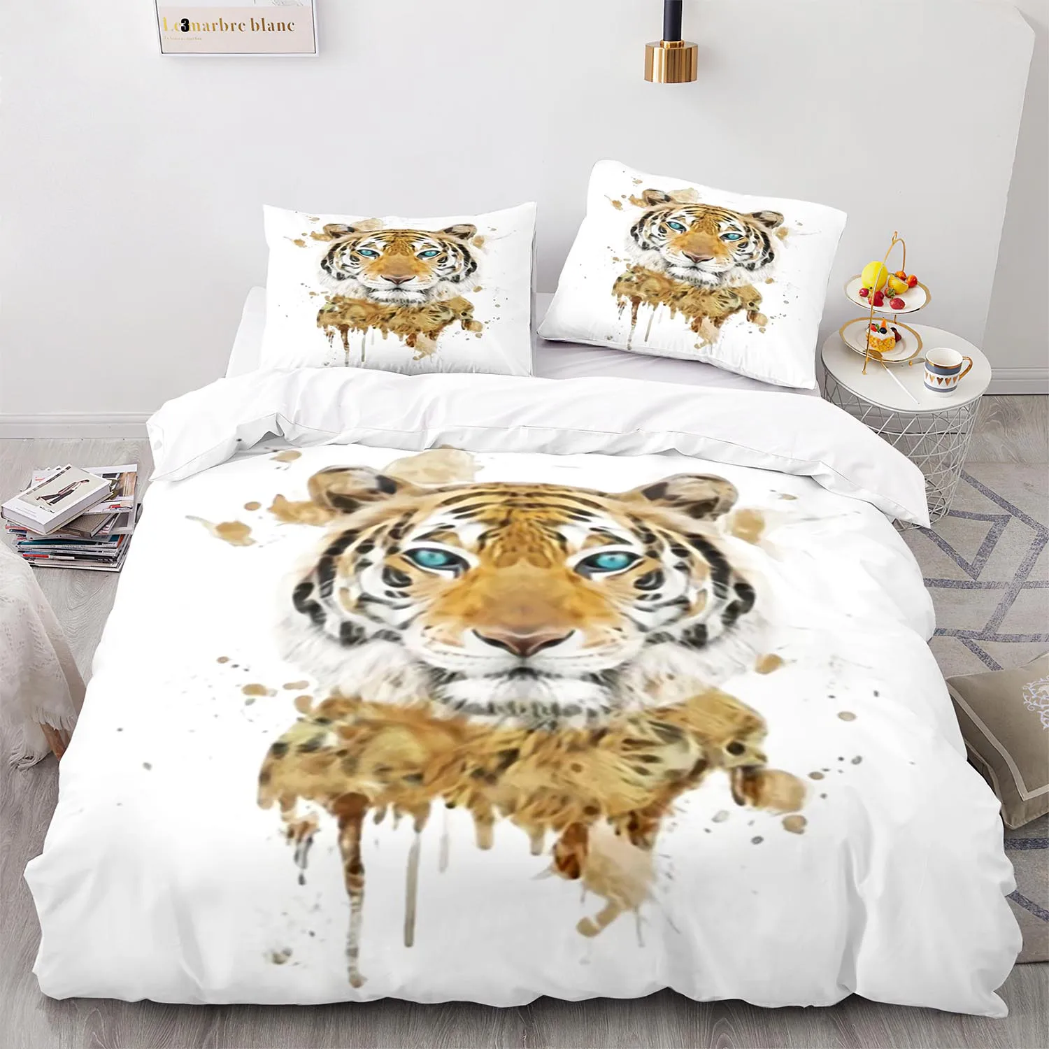 Комплект для кровати Twin Full Queen/King Size с тигровым леопардом, детская спальня, комплект из двух предметов с трехмерным принтом 014
Комплект для кровати Twin Full Queen/King Size с тигровым леопардом, детская спальня, комплект из двух предметов с трехмерным принтом 014