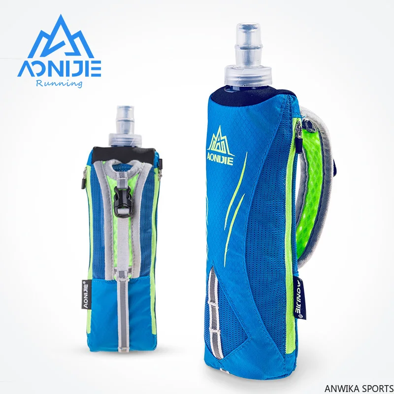 

AONIJIE E908 Running Hand-held Water Bottle Kettle Holder Wrist Storage Bag Hydration Pack Hydra Fuel Soft Flask Marathon Race
