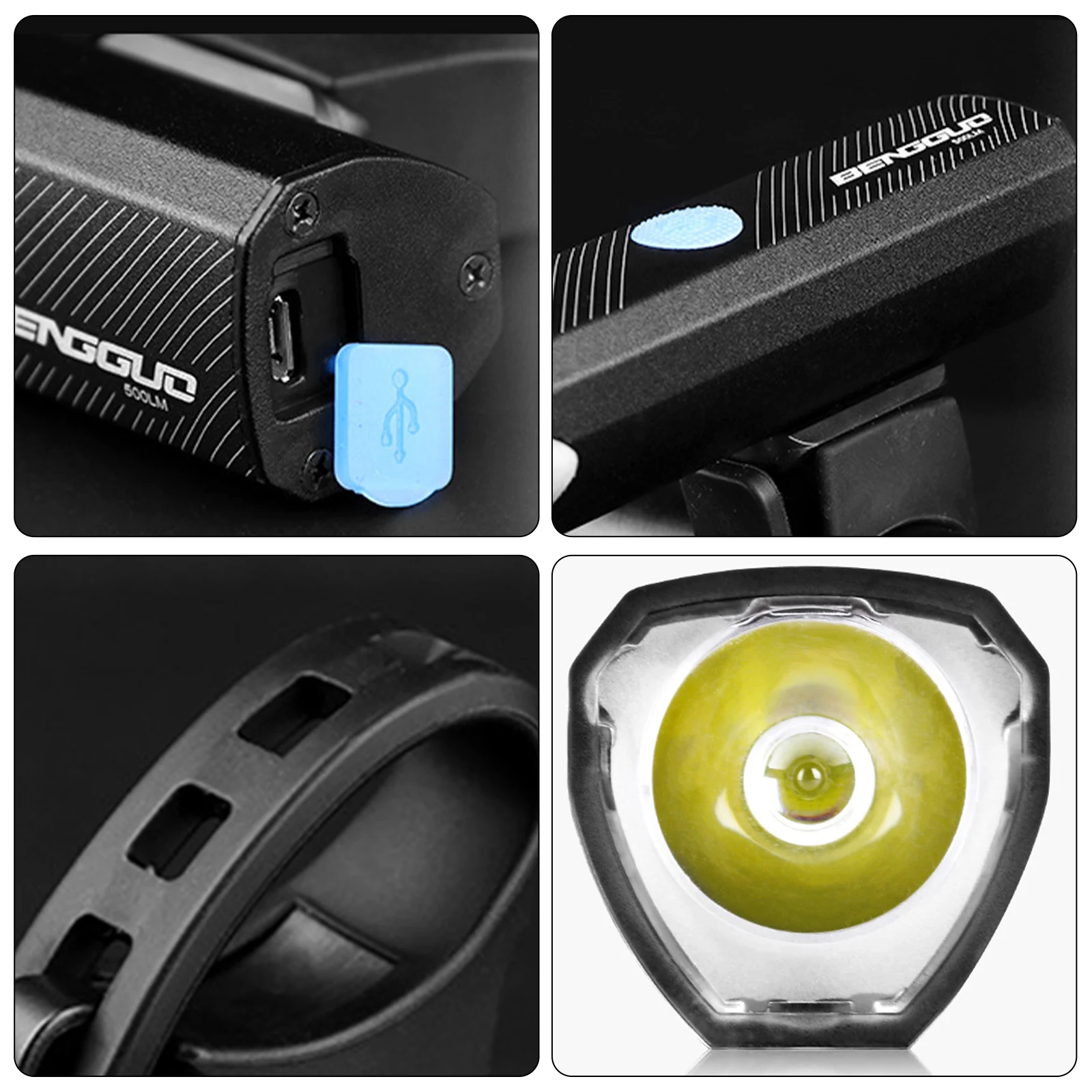 1pc Rechargeable Bike Lights With Charging Cable 4 Modes Waterproof Bicycle Headlights 150-500lm Flashlight Night Safely Riding
1pc Rechargeable Bike Lights With Charging Cable 4 Modes Waterproof Bicycle Headlights 150-500lm Flashlight Night Safely Riding