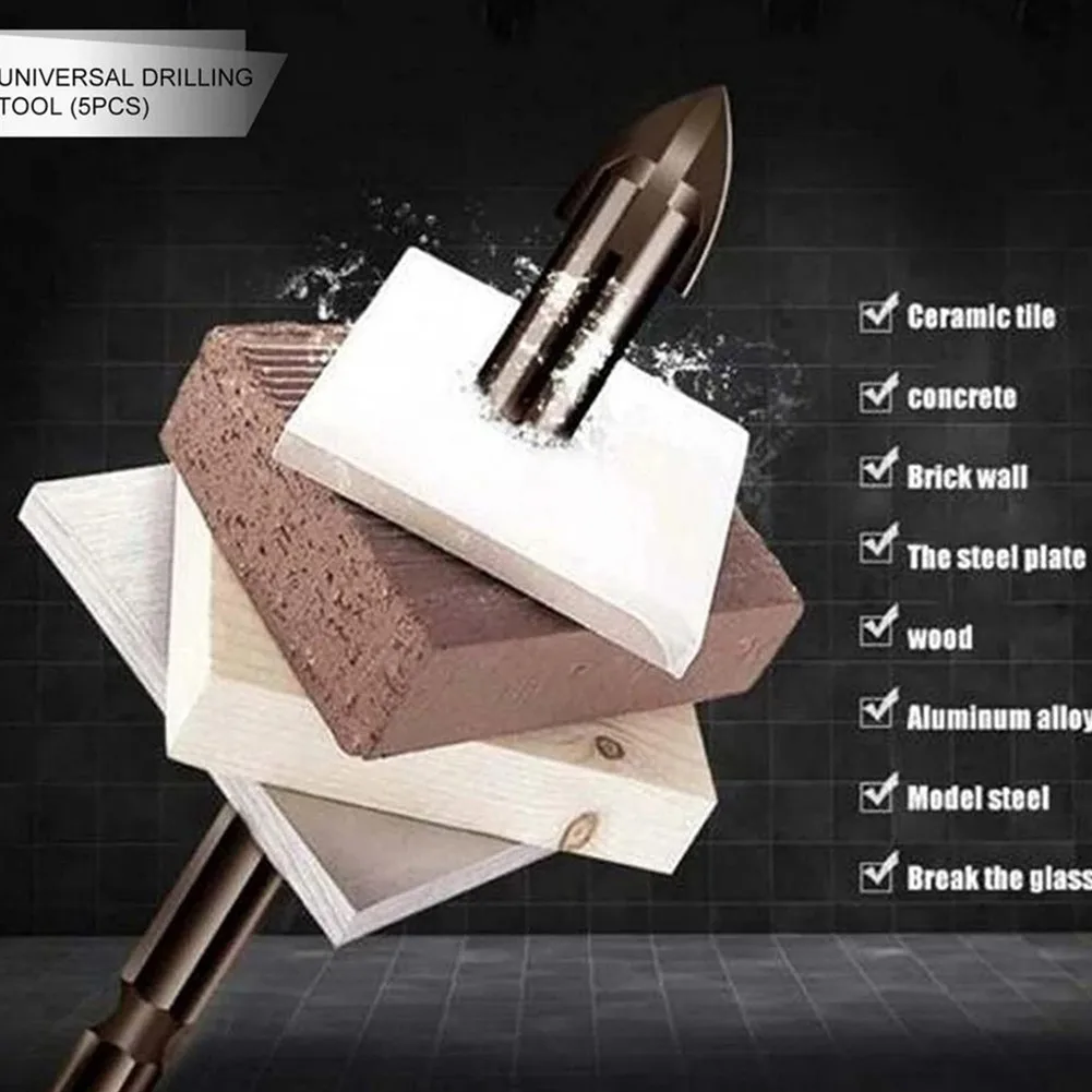 7Pcs Efficient Universal Drilling Tool Multifunctional Cross Alloy Drill Bits Ceramic Wall Glass Tile Hole Opening Power Tool
7Pcs Efficient Universal Drilling Tool Multifunctional Cross Alloy Drill Bits Ceramic Wall Glass Tile Hole Opening Power Tool