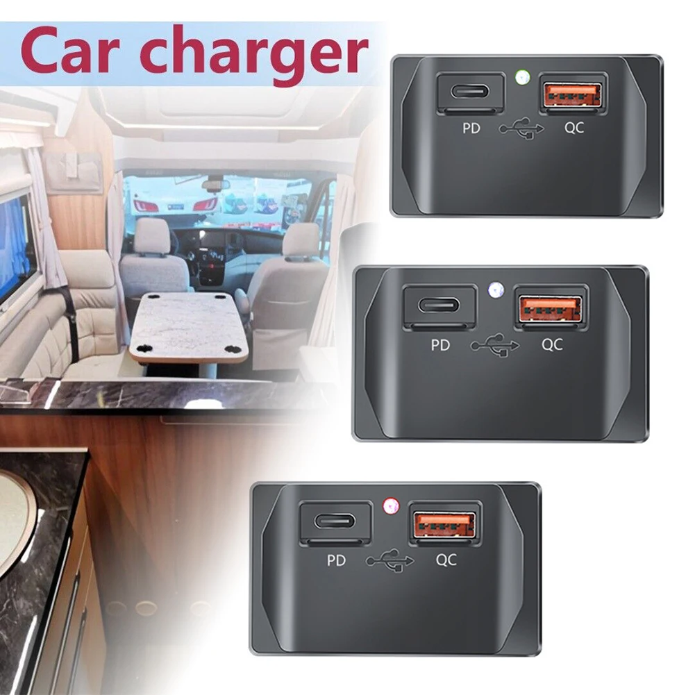 Dual USB Ports Car Charger Socket Adapter QC3.0 PD Car Bus Charger Socket Adapter USB Power Panel Outlet Panel Power Adapter
Dual USB Ports Car Charger Socket Adapter QC3.0 PD Car Bus Charger Socket Adapter USB Power Panel Outlet Panel Power Adapter