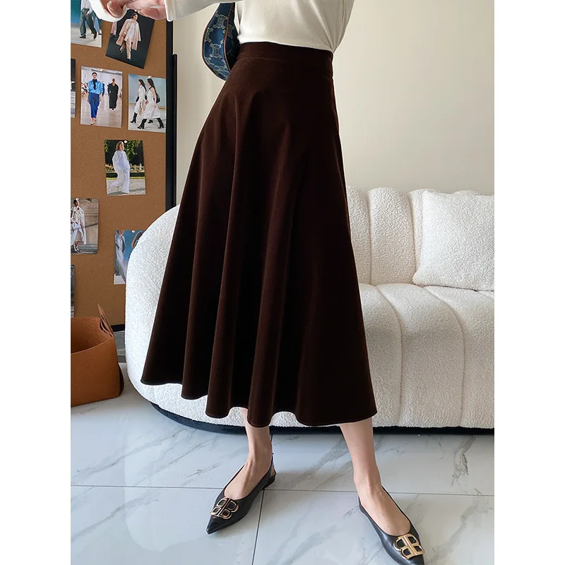 Fall Winter New Lady's Corduroy Dress Skirt Women Plain Loose Long Pleated Skirts Female Elegant Commuting Clothing Outfits
Fall Winter New Lady's Corduroy Dress Skirt Women Plain Loose Long Pleated Skirts Female Elegant Commuting Clothing Outfits