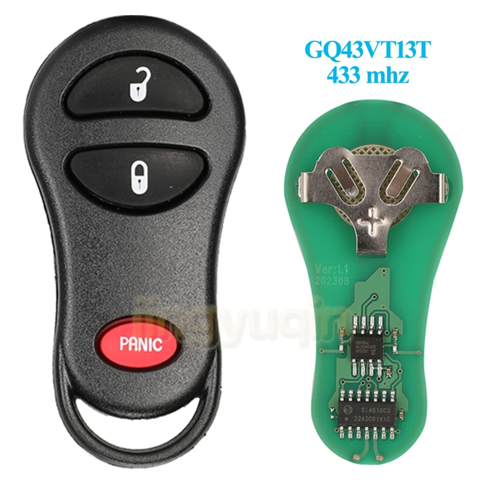 Пульт дистанционного управления Jingyuqin для автомобиля GQ43VT17T/13T 315/433 МГц для Jeep Dodge Durango Chrysler 300M conвесом 2001 2002 2003 2004 3/4B
Пульт дистанционного управления Jingyuqin для автомобиля GQ43VT17T/13T 315/433 МГц для Jeep Dodge Durango Chrysler 300M conвесом 2001 2002 2003 2004 3/4B