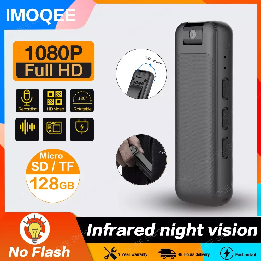 Mini Camera D3 Full HD 1080P Micro Body Camcorder Night Vision DV Video Voice Recorder With 180 Rotating Len Smart Home 80 Cam
Mini Camera D3 Full HD 1080P Micro Body Camcorder Night Vision DV Video Voice Recorder With 180 Rotating Len Smart Home 80 Cam