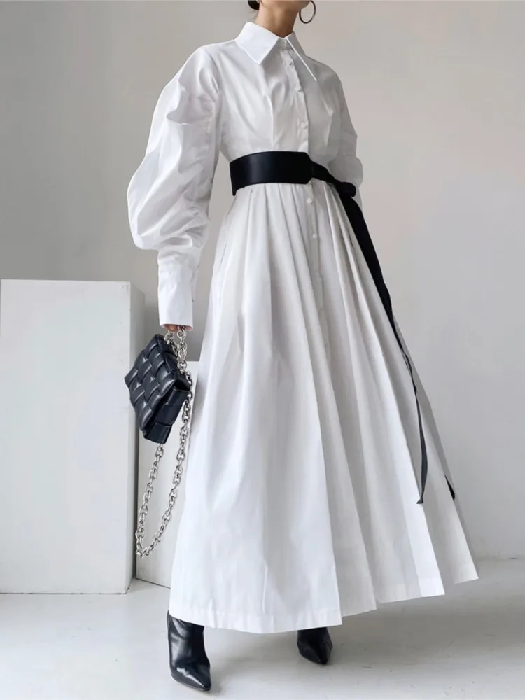 2022 New Casual Shirt Dresses for Women Long Sleeve Pleated Dress Female Lapel Single Breasted Loose A Line Midi Vestdios
2022 New Casual Shirt Dresses for Women Long Sleeve Pleated Dress Female Lapel Single Breasted Loose A Line Midi Vestdios