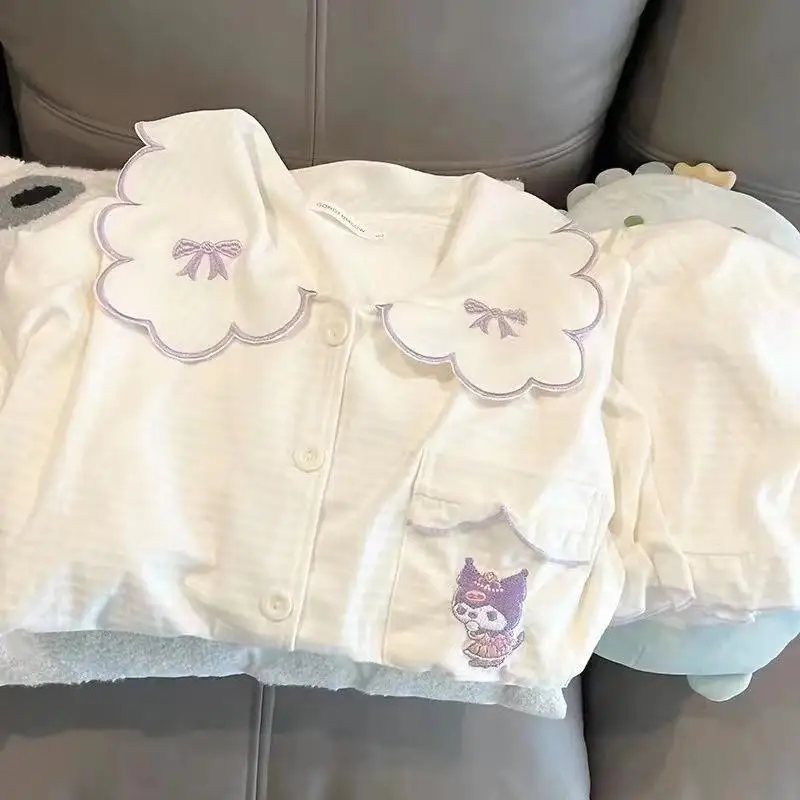 Sanrio Kawali Kuromi Pajamas Home Clothes Short Sleeve Shorts Suit Soft Loose Comfortable Cartoon Sweet Birthday Gift For Girls
Sanrio Kawali Kuromi Pajamas Home Clothes Short Sleeve Shorts Suit Soft Loose Comfortable Cartoon Sweet Birthday Gift For Girls