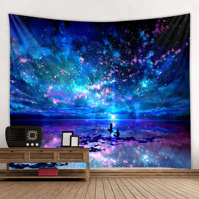 Black Light Tapestry UV Reactive Love under the Stars Tapestry Fluorescent Psychedelic Starry Wall Hanging Home Decorations
Black Light Tapestry UV Reactive Love under the Stars Tapestry Fluorescent Psychedelic Starry Wall Hanging Home Decorations