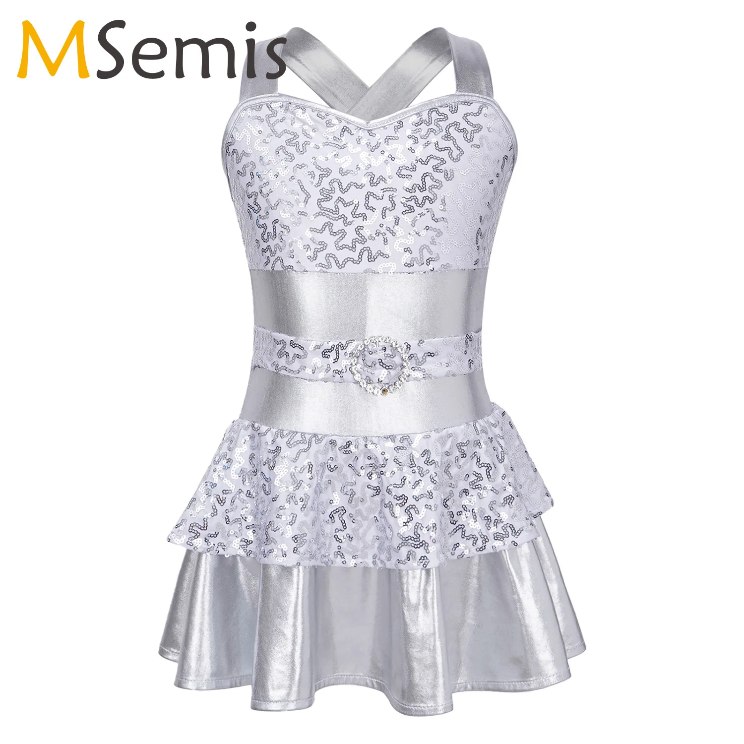 Kids Girls Shiny Sequins Ballet Dance Dress Jazz Tap Dancewear Sleeveless Crisscross Unitard Dress Gymnastics Leotard Costumes
Kids Girls Shiny Sequins Ballet Dance Dress Jazz Tap Dancewear Sleeveless Crisscross Unitard Dress Gymnastics Leotard Costumes