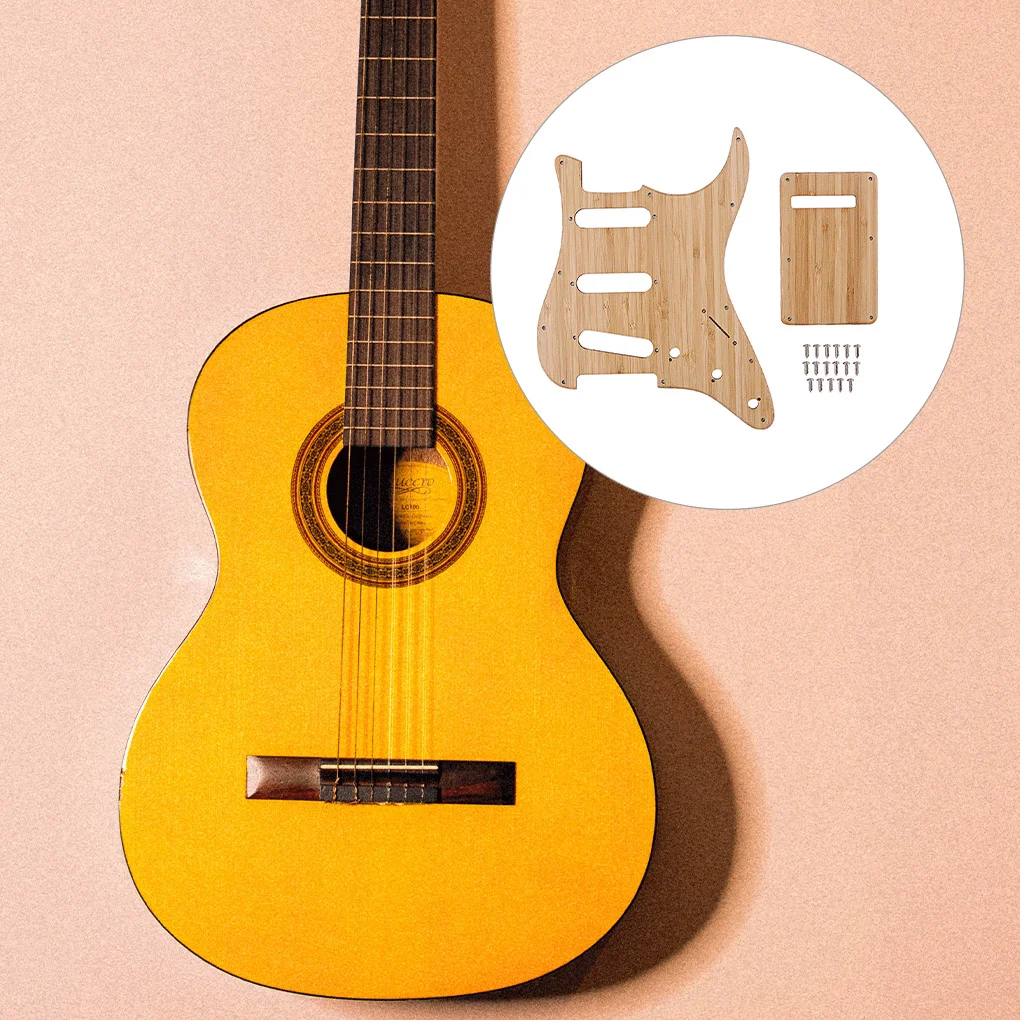 Bamboo Pickguard Lightweight Back Plate Retro Fashion Pickup Covers Pickguard Screws Instrument Accessories FD ST Style Guitar
Bamboo Pickguard Lightweight Back Plate Retro Fashion Pickup Covers Pickguard Screws Instrument Accessories FD ST Style Guitar