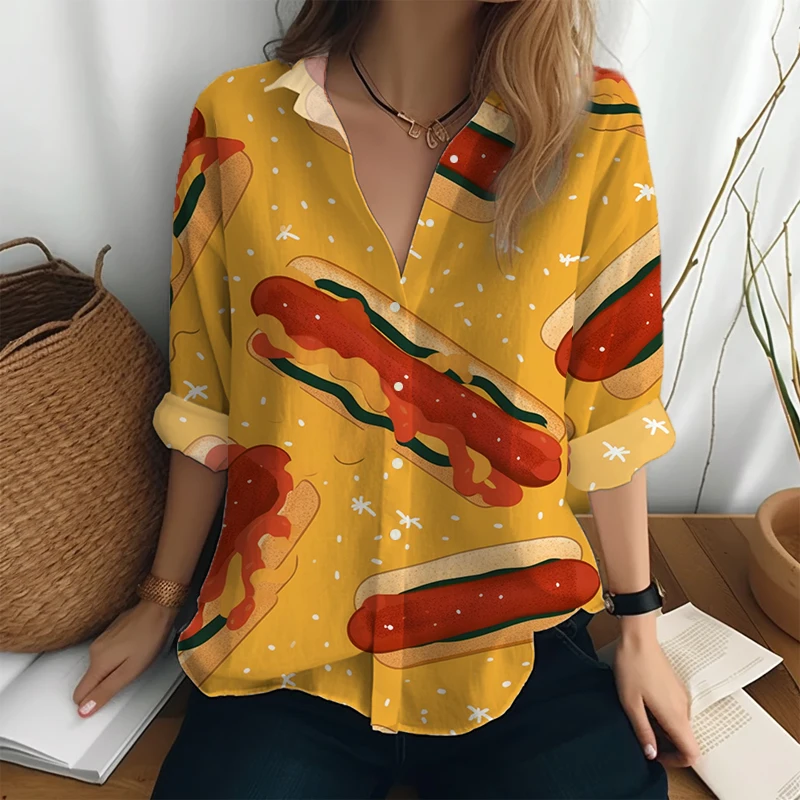 2023 Women's Fashion 3D Printed Long Sleeve Shirt Autumn Simple Design Buttons Shirt Tops Loose Casual Turn-down Collar Shirt
2023 Women's Fashion 3D Printed Long Sleeve Shirt Autumn Simple Design Buttons Shirt Tops Loose Casual Turn-down Collar Shirt