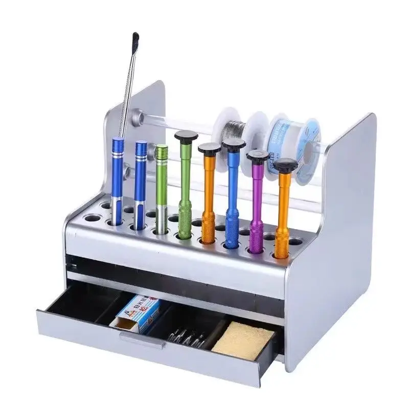 Mobile repair tools Storage Box High Quality Aluminum Alloy Phone Repair Tweezers Screwdriver Screw Parts Organizer
Mobile repair tools Storage Box High Quality Aluminum Alloy Phone Repair Tweezers Screwdriver Screw Parts Organizer