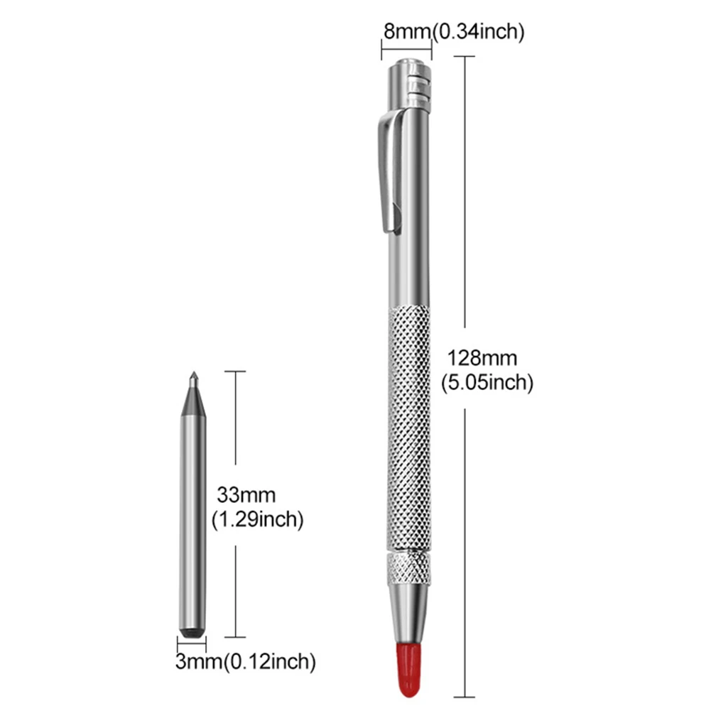 Tungsten Carbide Tip Scriber With 5 Replacement Carbide Tip Engraving For Ceramics Glass Shell Metal Construction Marking Tools
Tungsten Carbide Tip Scriber With 5 Replacement Carbide Tip Engraving For Ceramics Glass Shell Metal Construction Marking Tools