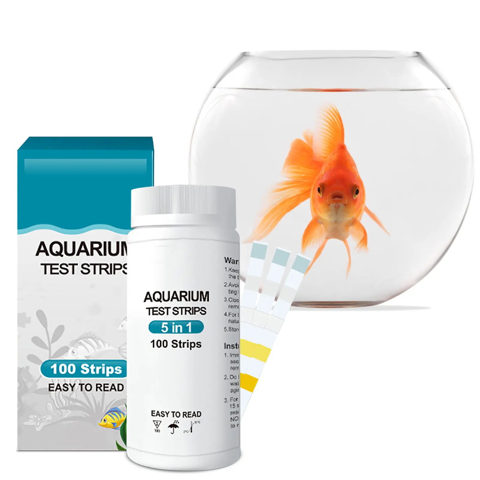 100pcs Aquarium Test Upgrade 5-in-1 Water Quality Test Strip For Checking Water Quality Test Fish Tank Pool Drinking Test Strip
100pcs Aquarium Test Upgrade 5-in-1 Water Quality Test Strip For Checking Water Quality Test Fish Tank Pool Drinking Test Strip