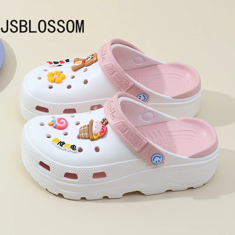 Wear Increased Non-slip High-heeled Shoes Hole Shoes Beach Sandals Home Shoes New Thick-soled Slippers Women's Sandalias Mujer
Wear Increased Non-slip High-heeled Shoes Hole Shoes Beach Sandals Home Shoes New Thick-soled Slippers Women's Sandalias Mujer