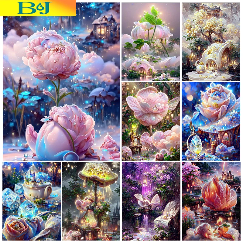 

Набор для алмазной живописи 5D Dream Forest, Алмазная мозаика с блестящими цветами «сделай сам», пейзаж для алмазной вышивки, домашний декор, подарок