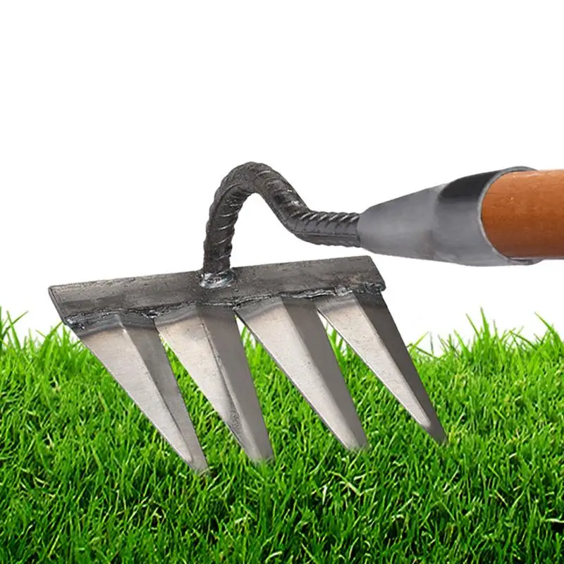 Hoe Weeding Rake Hand Dethatching Six-Tooth Nail Rake High Carbon Steel Material Weeding Tool For Patio Farm Vegetable Garden
Hoe Weeding Rake Hand Dethatching Six-Tooth Nail Rake High Carbon Steel Material Weeding Tool For Patio Farm Vegetable Garden