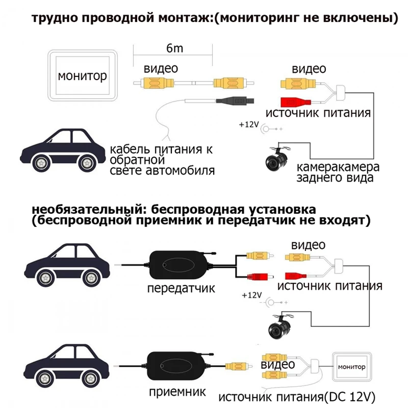 Автомобильный ПЗС-монитор TFT ЖК-дисплей 5 дюймов для парковки камеры заднего вида