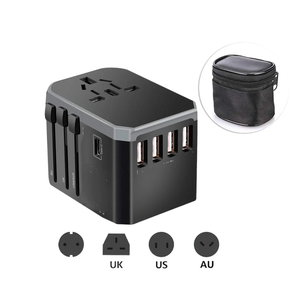 4USB Universal Travel adapter Type C universal power adapter for travel Plugs Converter for EU US UK AU travel charger
4USB Universal Travel adapter Type C universal power adapter for travel Plugs Converter for EU US UK AU travel charger