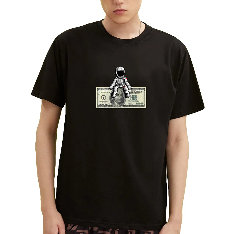 New 2022 Men T-shirt Hip Hop Summer Streetwear Spaceman Astronaut Dollar USD Money Print Short Sleeve Tops Tees Cotton T-shirt
New 2022 Men T-shirt Hip Hop Summer Streetwear Spaceman Astronaut Dollar USD Money Print Short Sleeve Tops Tees Cotton T-shirt