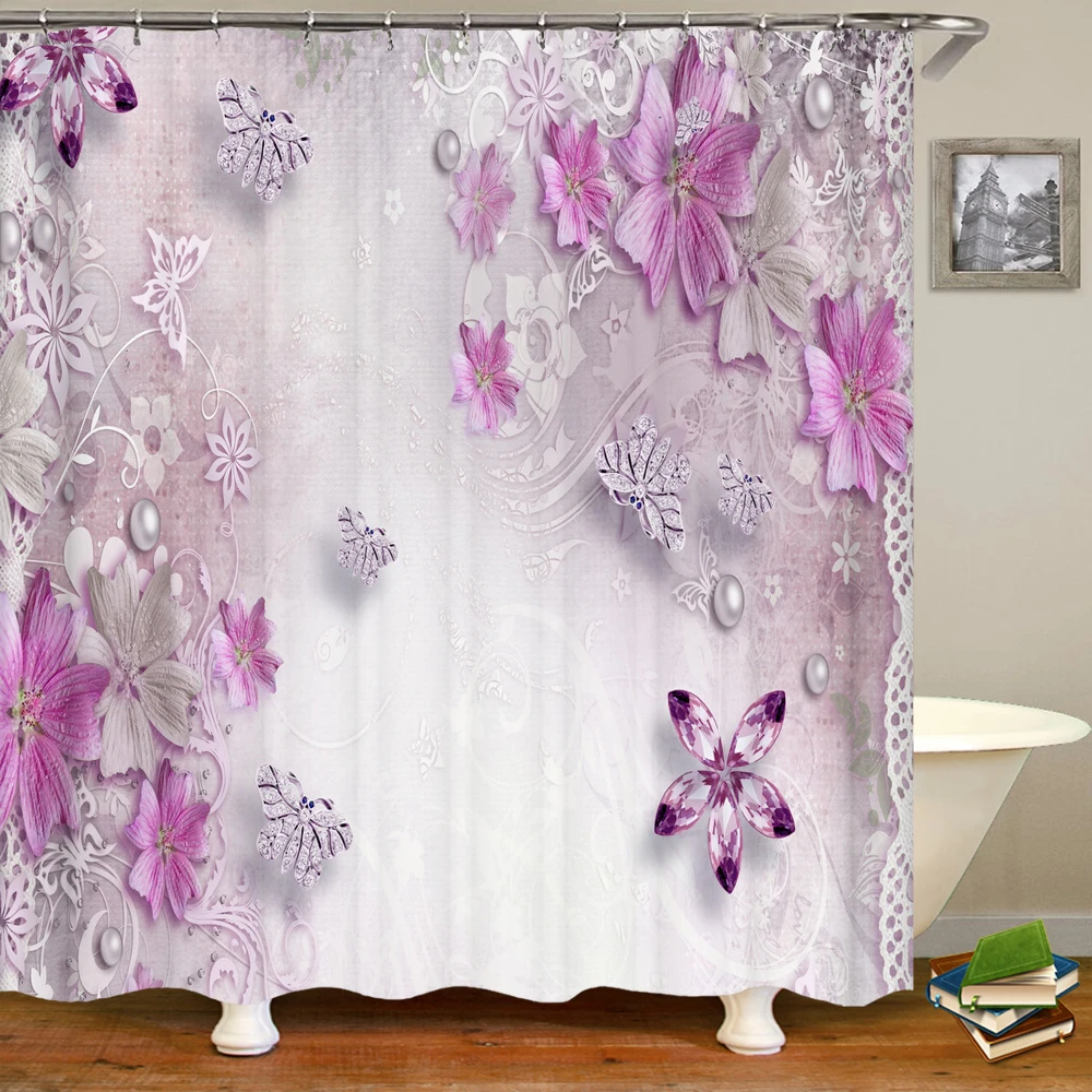 3D European Retro style Flower Printed Shower Curtain Polyester Waterproof Home Decor Bathroom Curtain With Hook 180x200cm
3D European Retro style Flower Printed Shower Curtain Polyester Waterproof Home Decor Bathroom Curtain With Hook 180x200cm