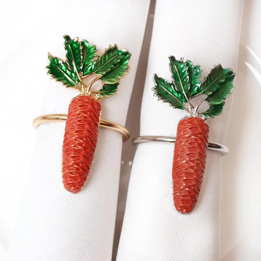 4Pcs Carrot Pattern Easter Napkin Ring Stunning Metal Cute Vegetables Serviette Buckles Table Decoration
4Pcs Carrot Pattern Easter Napkin Ring Stunning Metal Cute Vegetables Serviette Buckles Table Decoration