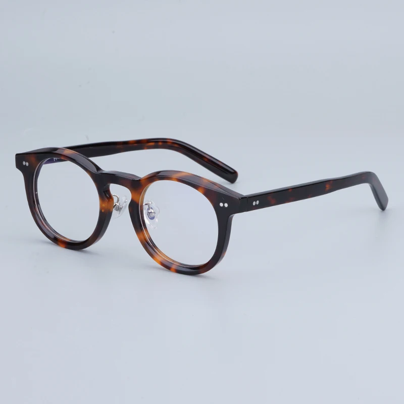 

Japanese Brand VECTOR-004 Round Acetate Glasses Frames Men Women Luxury Classical Tortoise Handmade Prescription Myopia Eyewear