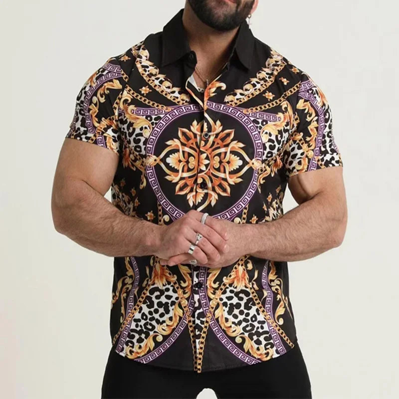 23 Foreign trade cross-border men's summer casual fashion short-sleeved digital printed lapel shirt men's shirt to figure
23 Foreign trade cross-border men's summer casual fashion short-sleeved digital printed lapel shirt men's shirt to figure