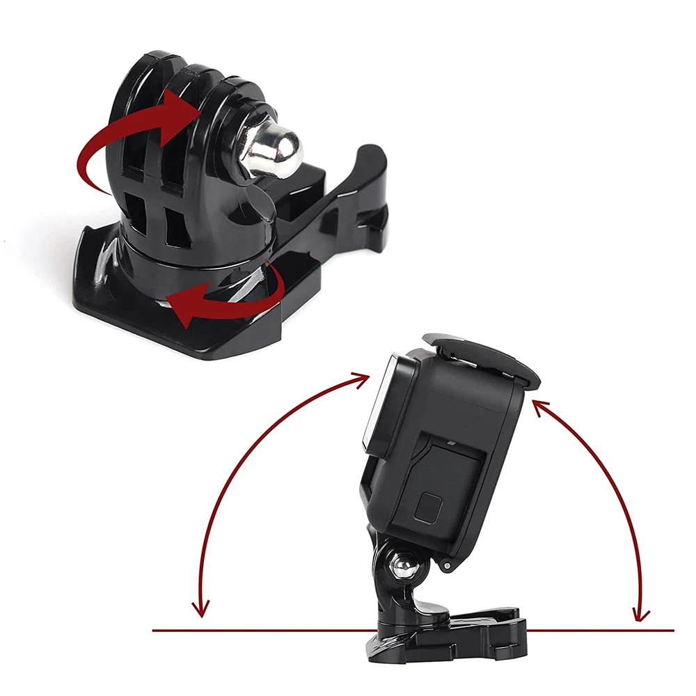 

360 Degree Rotate Quick Release Buckle Vertical Swivel Mount for GoPro Hero 10 9 8 7 6 5 4 3 2 for SJCAM for Xiaomi Yi Camera