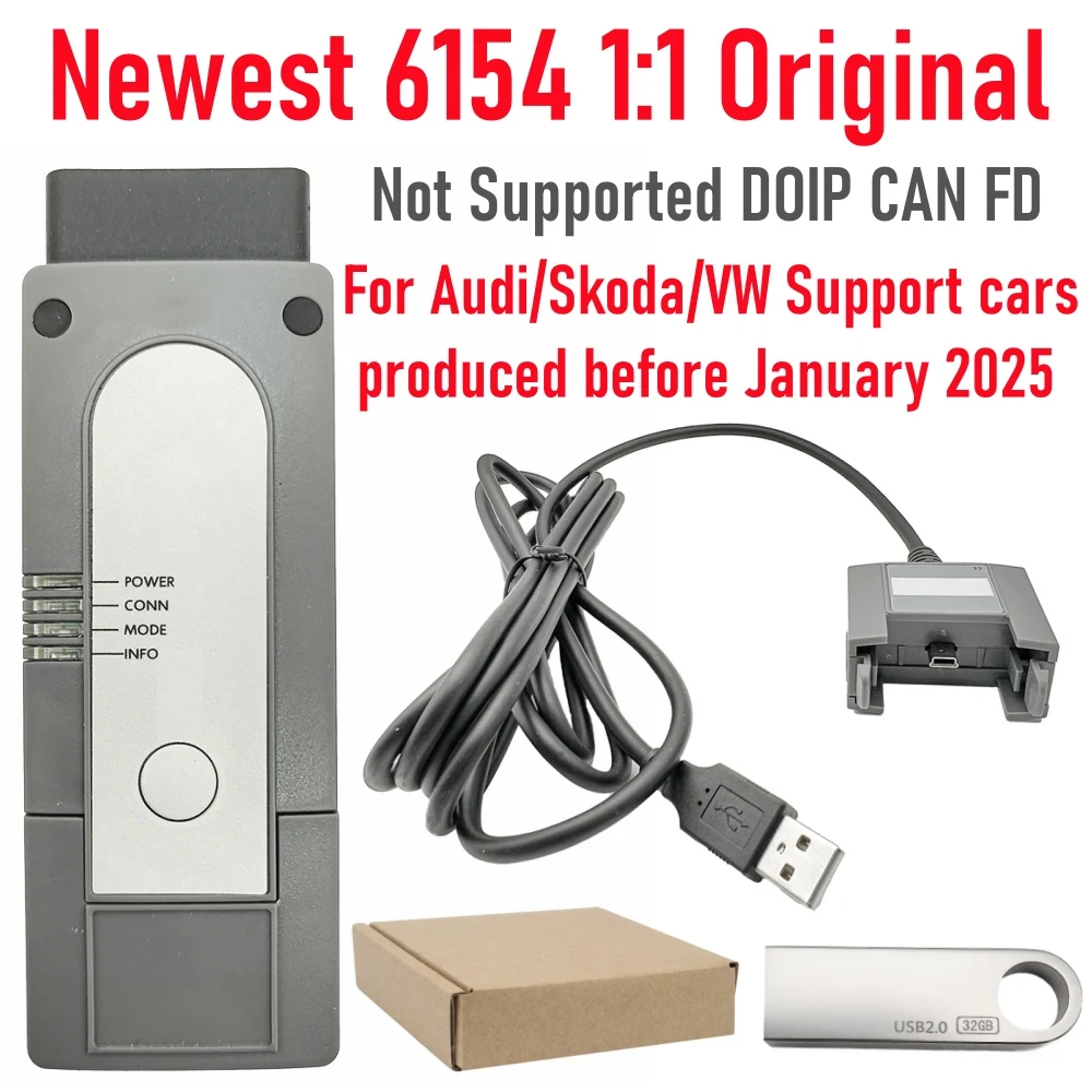 Уровень инженера 2025 1:1, оригинальный улучшенный диагностический инструмент сканера 6154 obd2 WIFI VAS для VAG 6154A VW Audi VAS6154 без DOIP
Уровень инженера 2025 1:1, оригинальный улучшенный диагностический инструмент сканера 6154 obd2 WIFI VAS для VAG 6154A VW Audi VAS6154 без DOIP