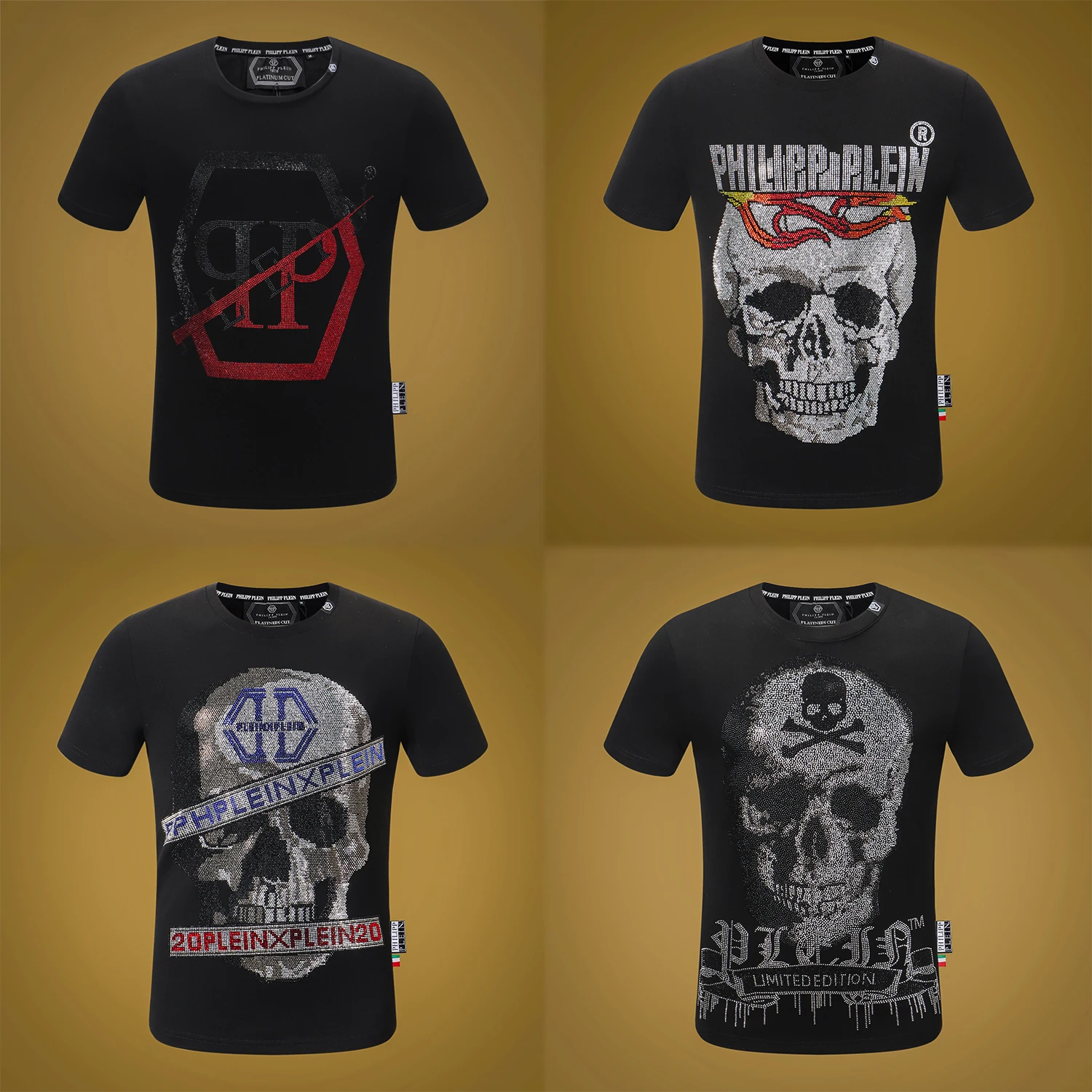 2023 New Fashion Street QP Design Diamond Shirt Summer Plein Style Cotton Rhinestone O-Neck Black T-shirt PHILIPPs For Men 
2023 New Fashion Street QP Design Diamond Shirt Summer Plein Style Cotton Rhinestone O-Neck Black T-shirt PHILIPPs For Men