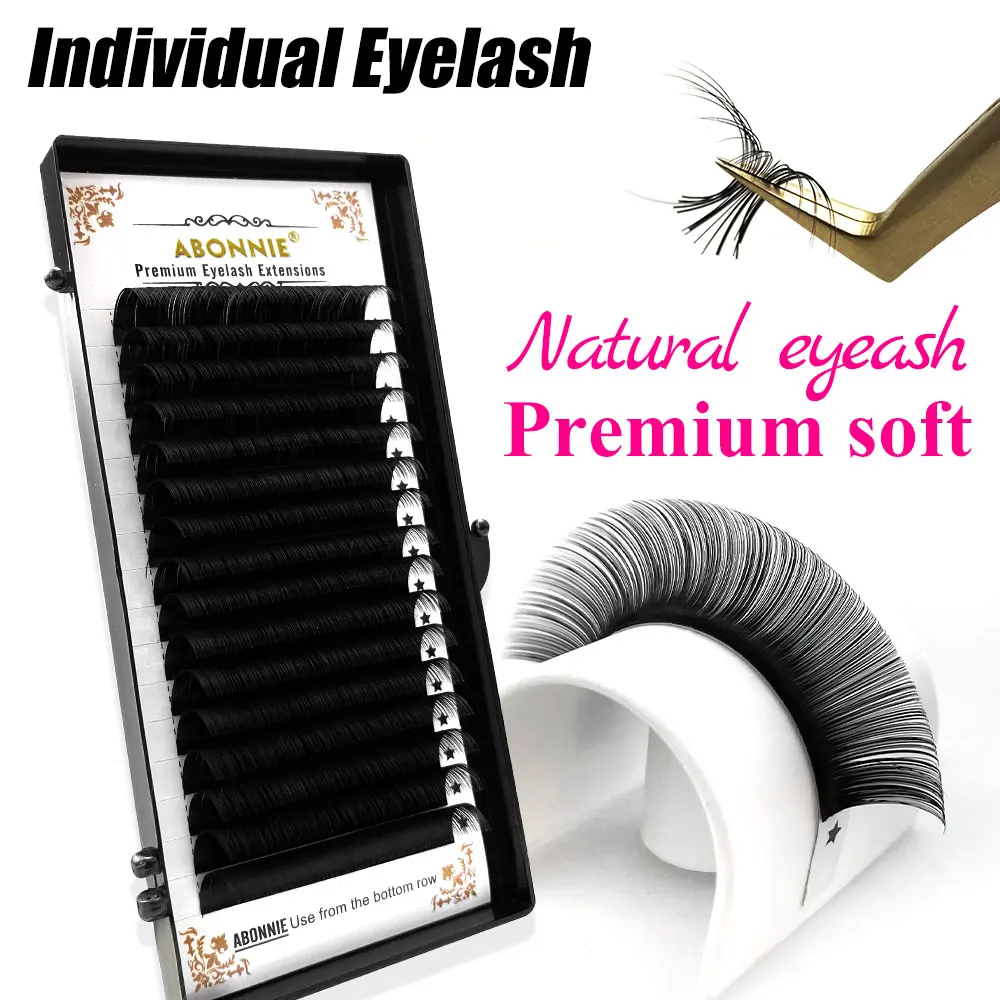 Abonnie 16Rows Classic Silk Lashes 8-18mm All Size Premium Individual Eyelashes Extensions Supplies Volume False Eyelashes
Abonnie 16Rows Classic Silk Lashes 8-18mm All Size Premium Individual Eyelashes Extensions Supplies Volume False Eyelashes