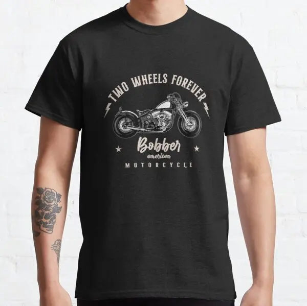 Two Wheels Forever American Bobber Motorcycle t shirt for CFMOTO Husaberg Gas BMW Bajaj KTM MV
Two Wheels Forever American Bobber Motorcycle t shirt for CFMOTO Husaberg Gas BMW Bajaj KTM MV