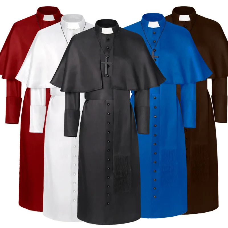 Medieval Christian Friar Priest Robes Witch Wizard Hooded Cloak Clothes Halloween Party Cosplay for Death Ghost Vampire Uniform
Medieval Christian Friar Priest Robes Witch Wizard Hooded Cloak Clothes Halloween Party Cosplay for Death Ghost Vampire Uniform