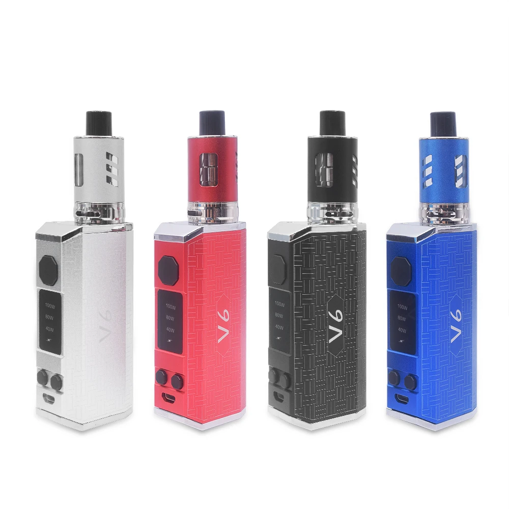 Original V6 100W Electronic Cigarette Set with Light Vape Mod Pod 2600 Battery e-cigarette Vape capacity 2ml Vaporizer kit
Original V6 100W Electronic Cigarette Set with Light Vape Mod Pod 2600 Battery e-cigarette Vape capacity 2ml Vaporizer kit
